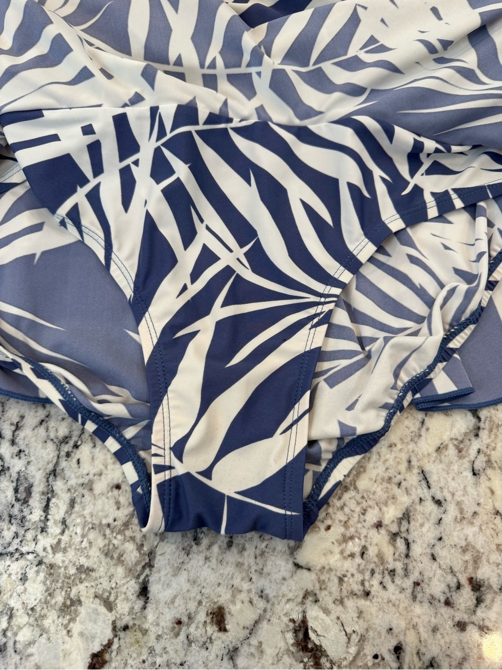 Sea & Sand Beachwear Blue Tropical Swimdress One Piece Size 16 Tummy Control - Picture 5 of 9